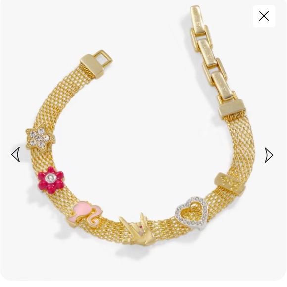 Barbie Multi-Charm Mesh Tennis Chain Bracelet NWT - Picture 2 of 4